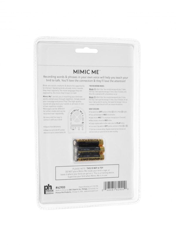 Mimic Me Voice Recorder 62900 Teach Your Bird to Talk