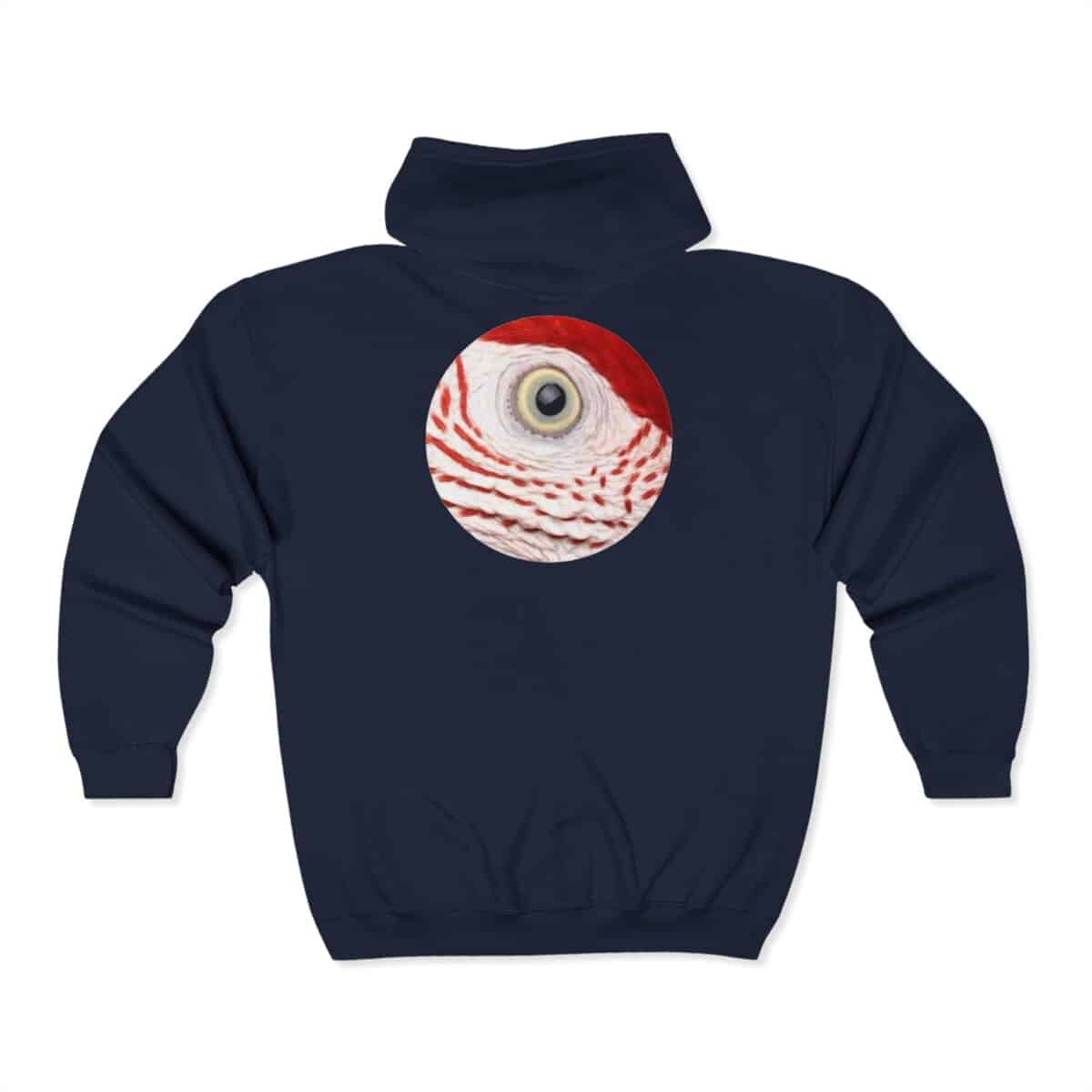 Windy City Parrot Hooded Sweatshirt, Unique Zip Up, Casual Wear, Trendy Gift, Animal Lover Apparel, Comfortable Outerwear, Urban Style