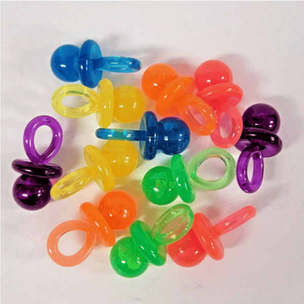 Plastic Pacifiers for Bird Toys 1 3/4 Inch 12 pc