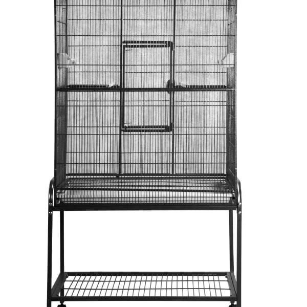 Indoor Aviary Bird Cage & Stand for Small Birds by HQ 13221 Black