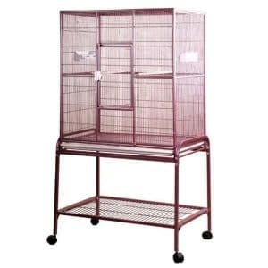 Indoor Aviary Bird Cage and Stand for Smaller Birds by AE 13221 Burgundy