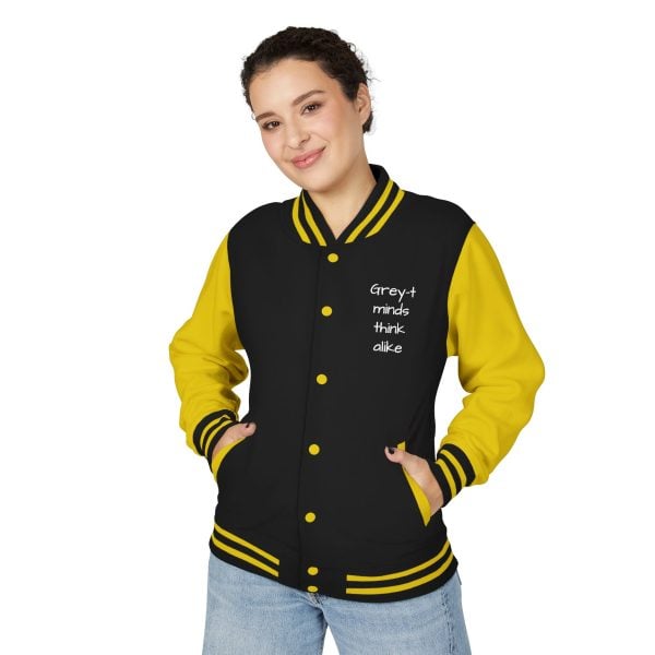 Trendy Unisex Heavyweight Letterman Jacket, Statement Jacket, Casual Wear, Gift for Friends, Hooded Layer, College Apparel