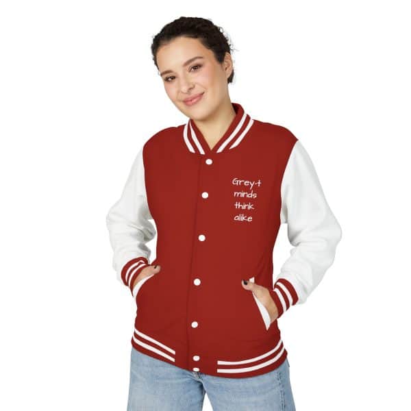 Trendy Unisex Heavyweight Letterman Jacket, Statement Jacket, Casual Wear, Gift for Friends, Hooded Layer, College Apparel