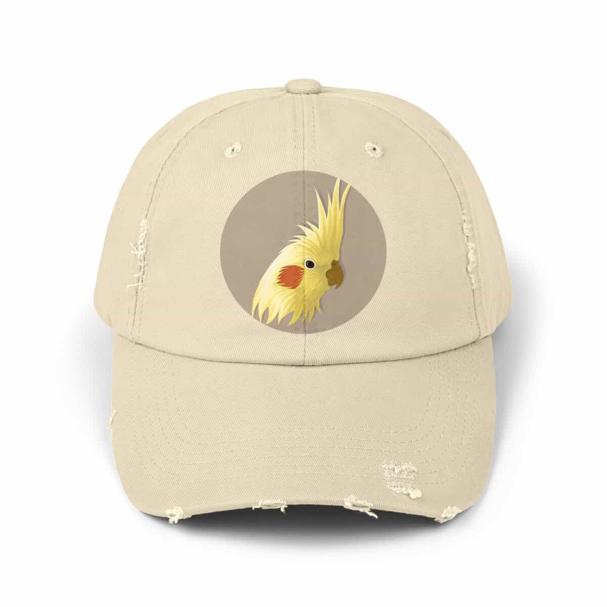 Hand-Painted Distressed Cap, Casual Unisex Hat, Vintage Style Dad Cap, Cute Accessory for Art Lovers, Gift for Creative Minds