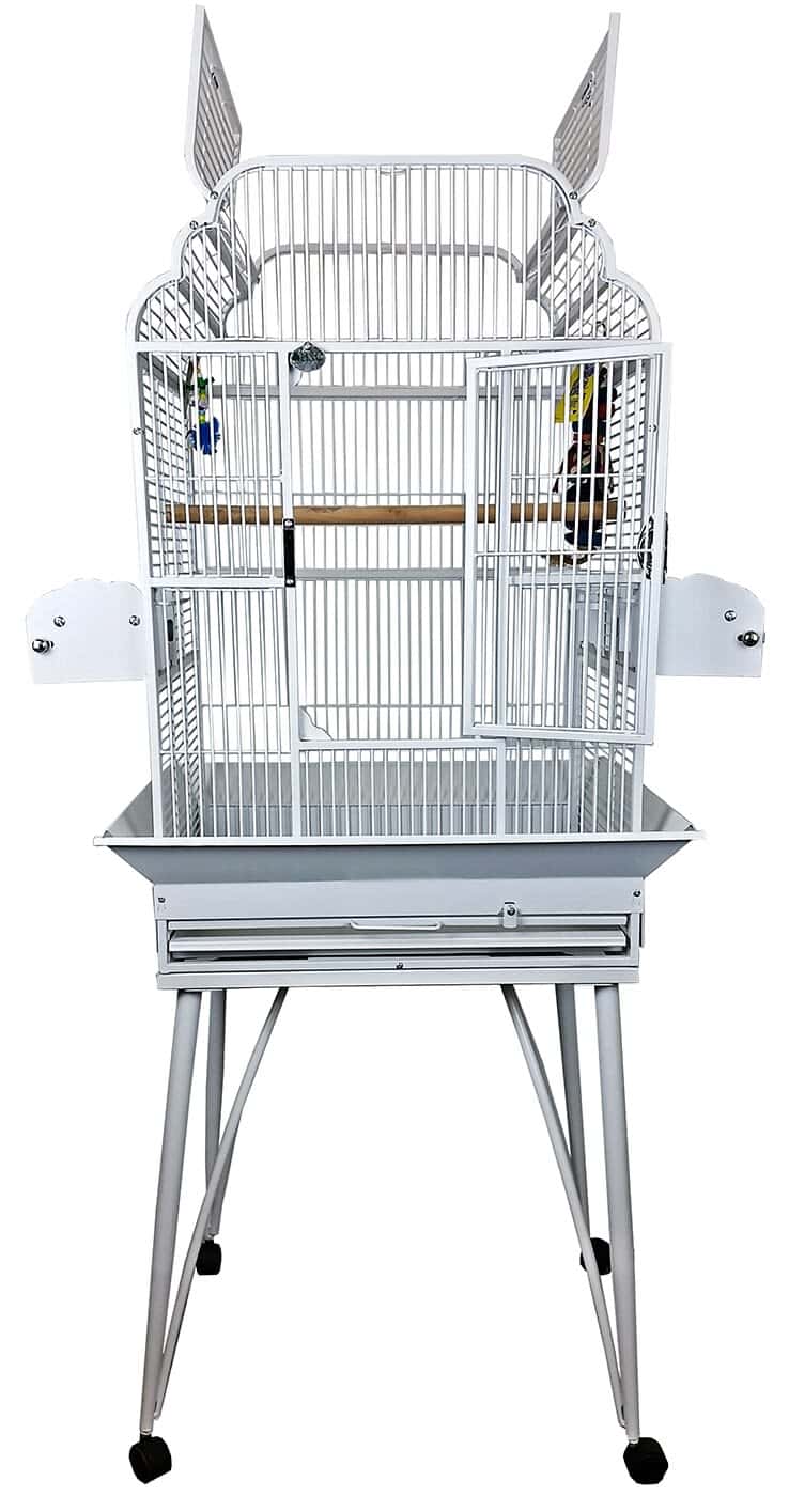 Elegant Top Bird Cage for Small Birds by AE B-2217 Platinum