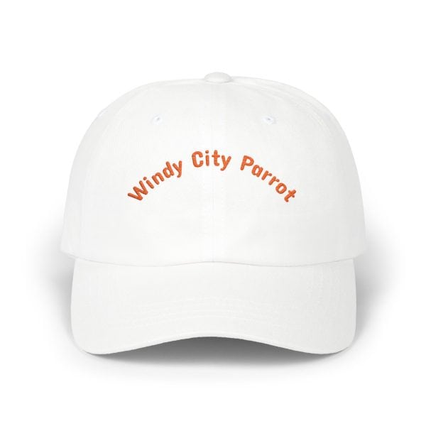 Classic Dad Cap with 'Windy City Parrot' Design, Casual Hat, Gift for Dads, Summer Accessory, Adjustable Cap, Fun Everyday Wear