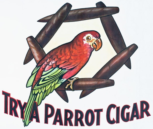 Try a parrot cigar poster