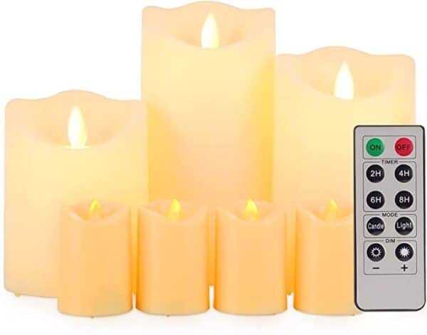 Battery operated remote control bird-safe candles