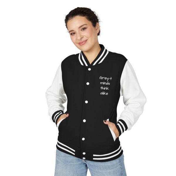 Trendy Unisex Heavyweight Letterman Jacket, Statement Jacket, Casual Wear, Gift for Friends, Hooded Layer, College Apparel