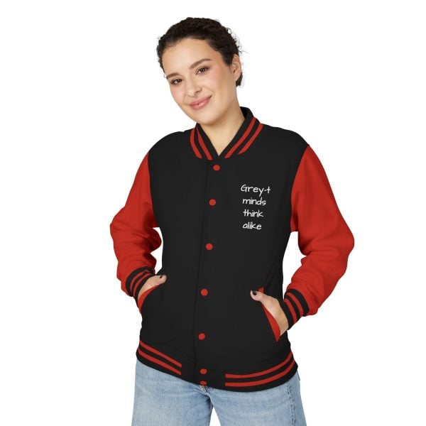 Trendy Unisex Heavyweight Letterman Jacket, Statement Jacket, Casual Wear, Gift for Friends, Hooded Layer, College Apparel