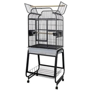 Flat Top Bird Cage For Smaller Parrots by AE 782217 Black