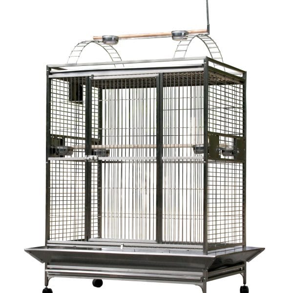 Play Top Bird Cage for Large Parrots by AE 8004836 Platinum