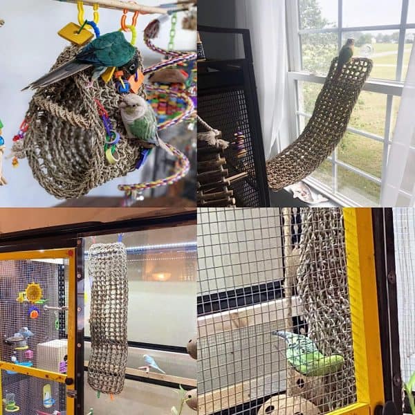 Raffia rope ring climbing net ladder - small bird (copy)