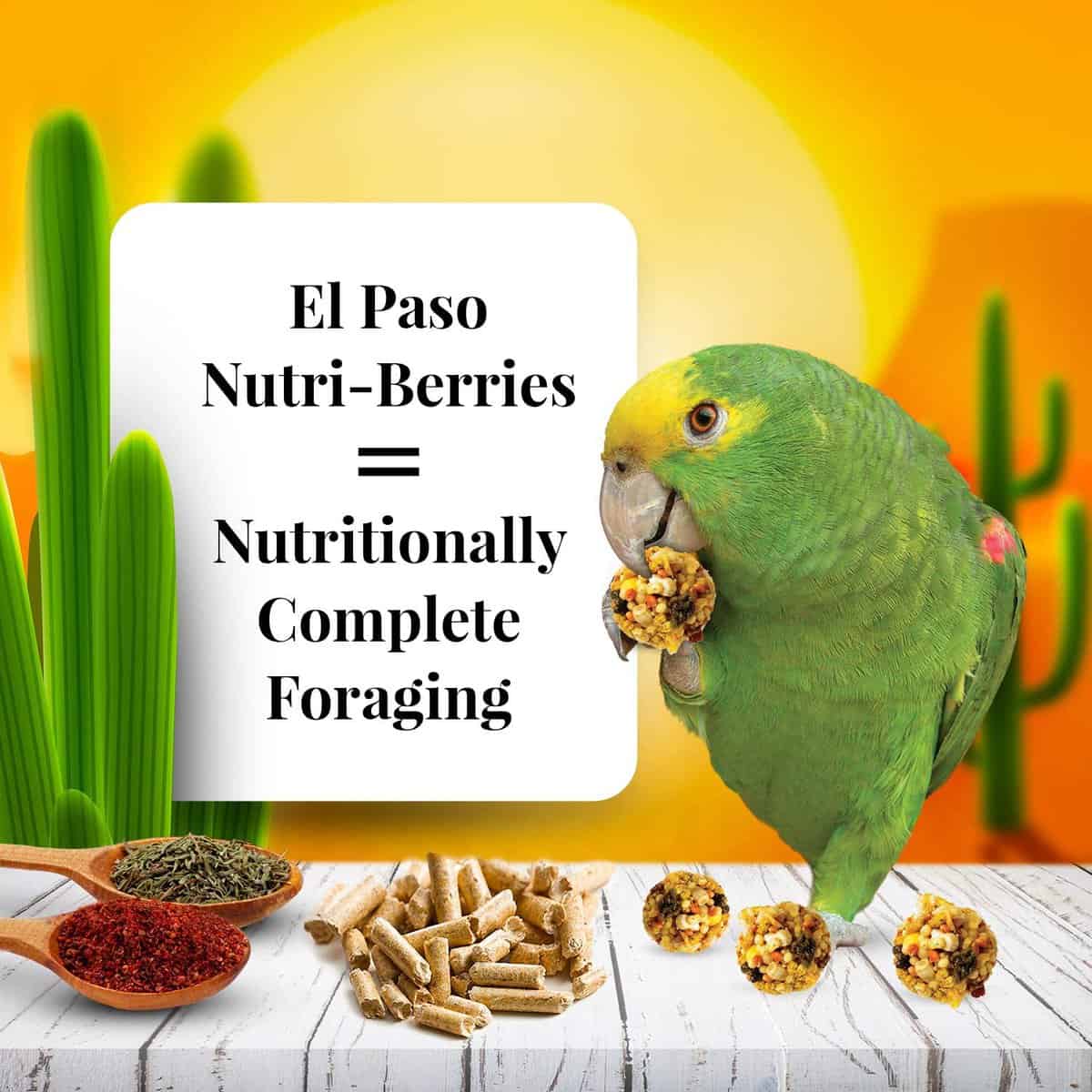 Lafeber El Paso Nutri-Berries Pet Bird Food, Made with Non-GMO and Human-Grade Ingredients, for Parrots