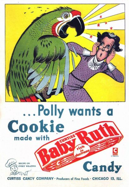 Polly wants a cookie made with a baby ruth candy bar