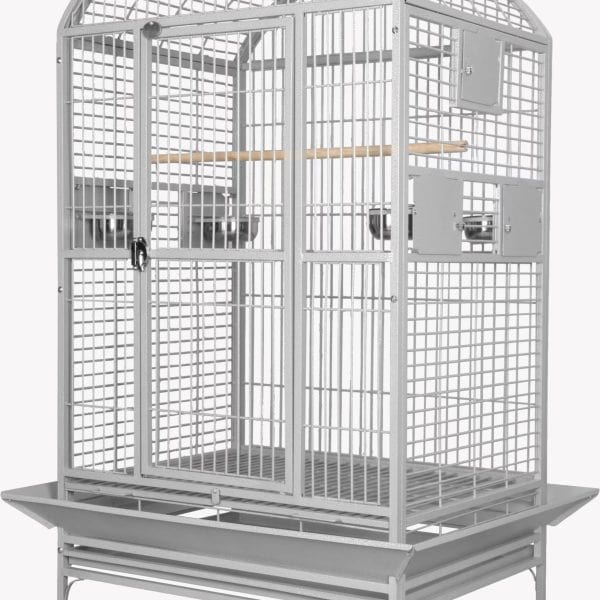 Dome Top Bird Cage for Medium Large Parrots by AE 9003628 White