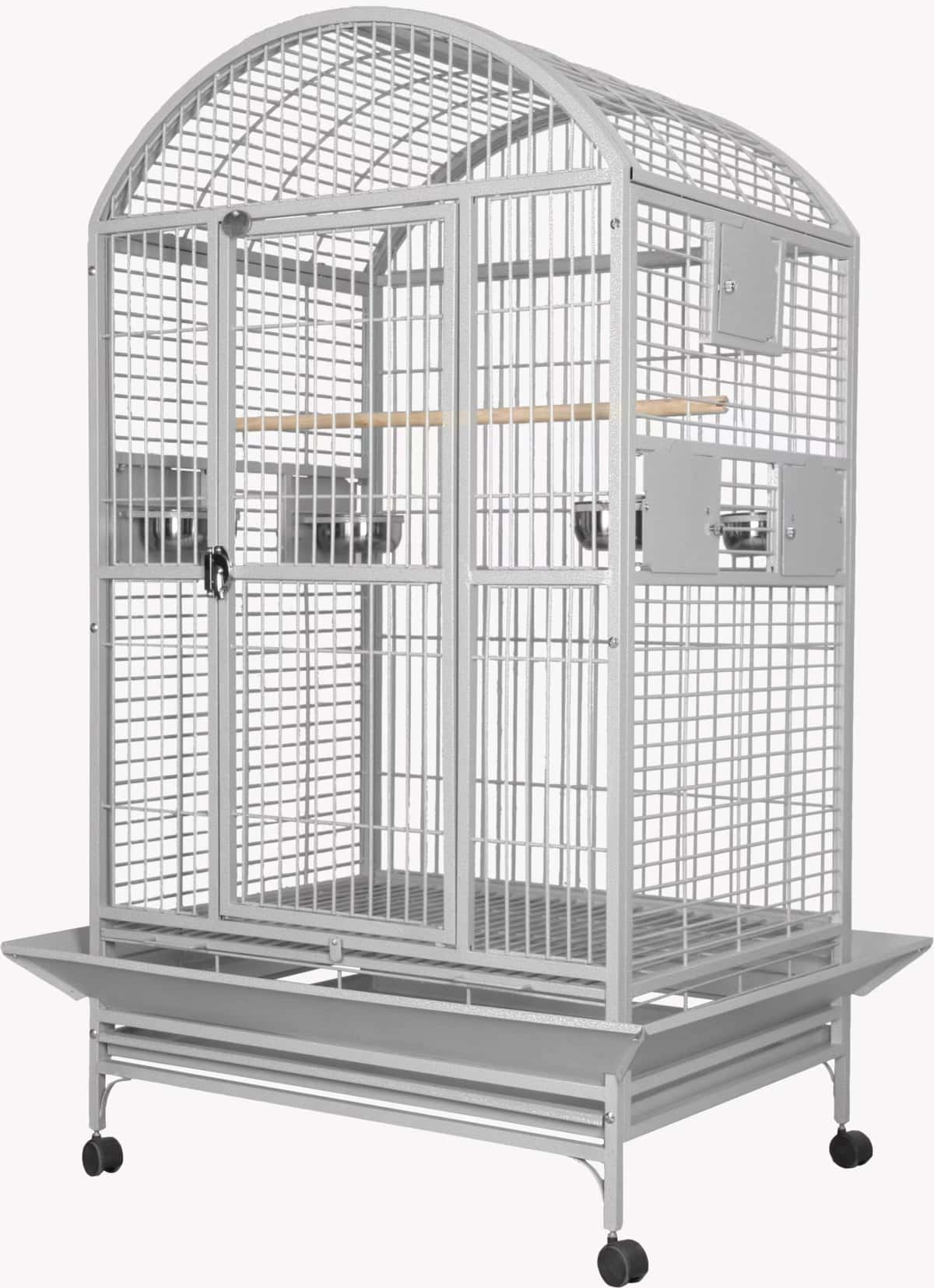 Dome Top Bird Cage for Medium Large Parrots by AE 9003628 White