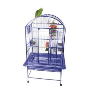 Dome Top Bird Cage for Medium Large Parrots by AE 9003223 Platinum