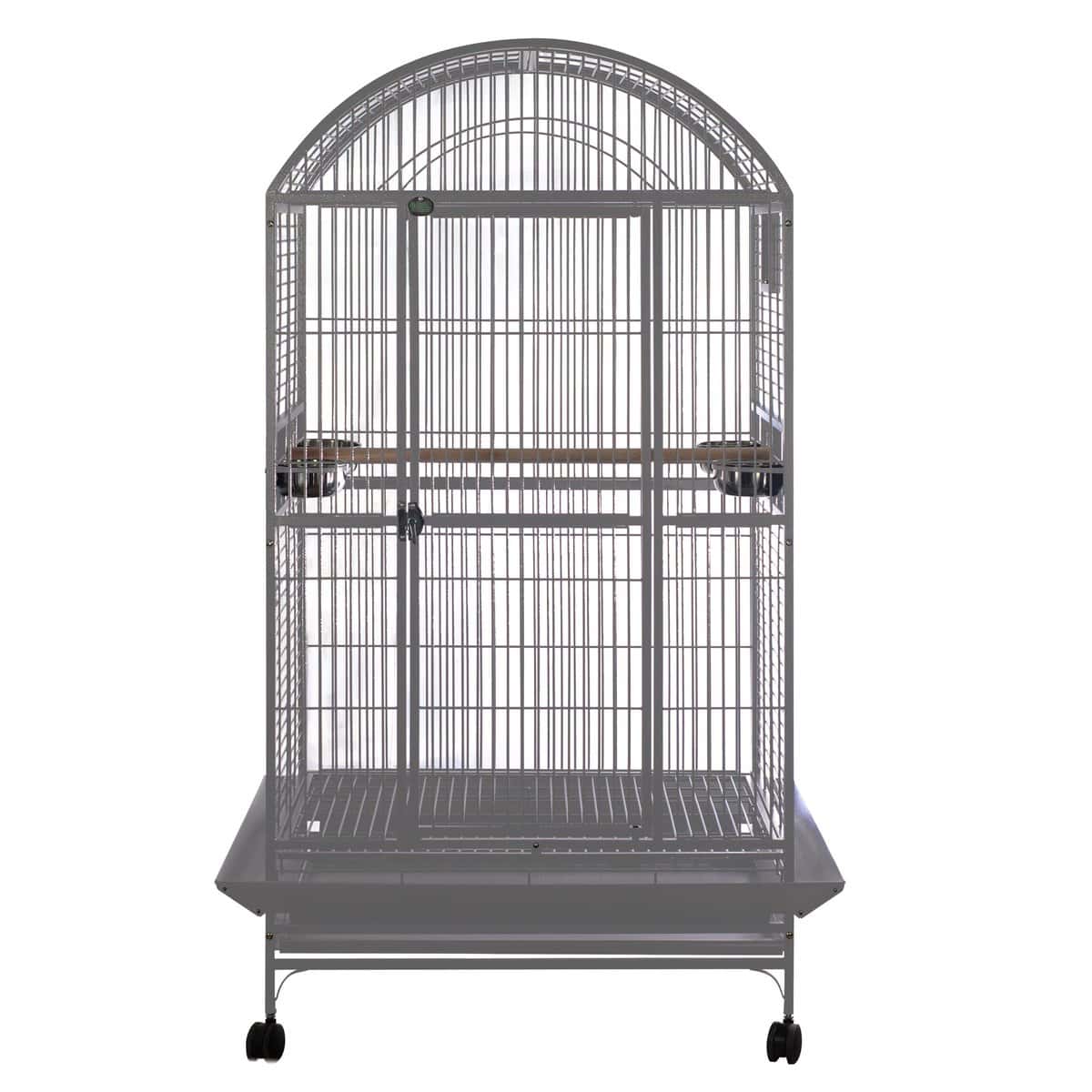 Dome Top Bird Cage for Medium Large Parrots by AE 9003628 Platinum