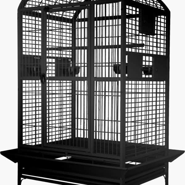 Dome Top Bird Cage for Larger Parrots by AE 9004030 Black