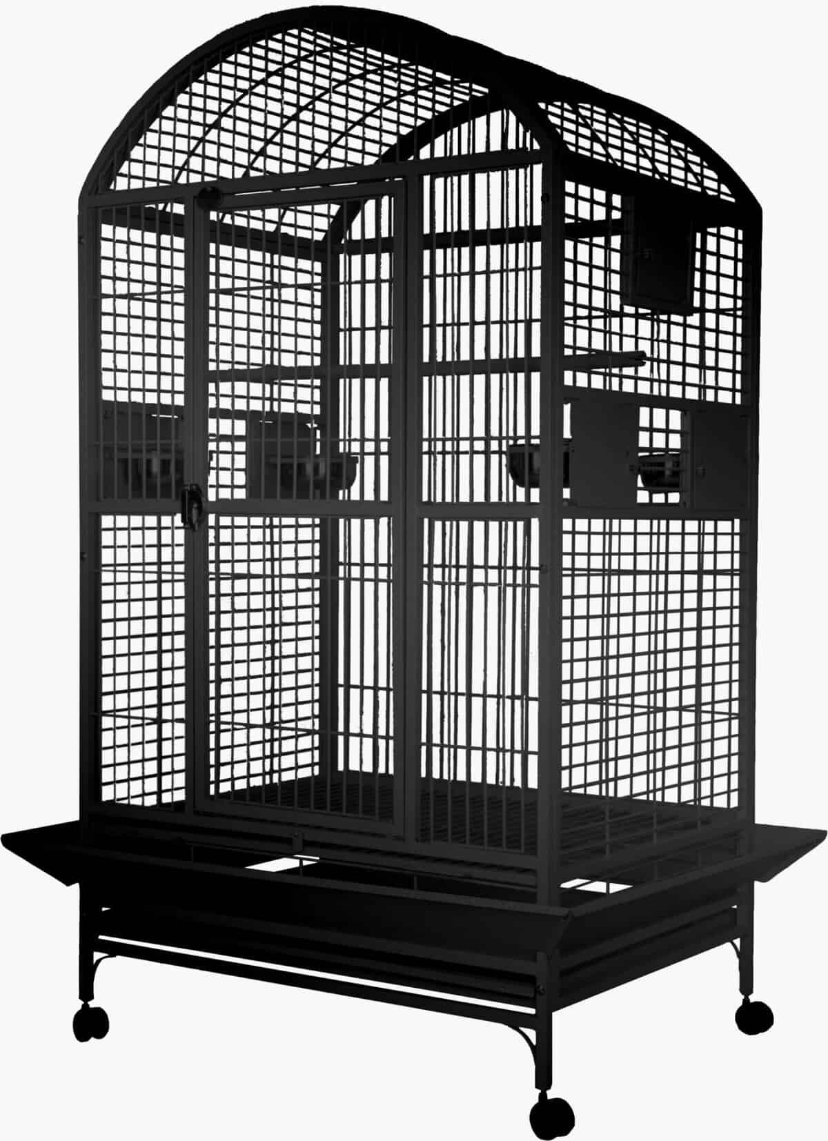 Dome Top Bird Cage for Larger Parrots by AE 9004030 Black