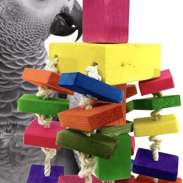 Large Bird Toy for Big Parrots 1620 - Big Block Stacker 19" (Copy)