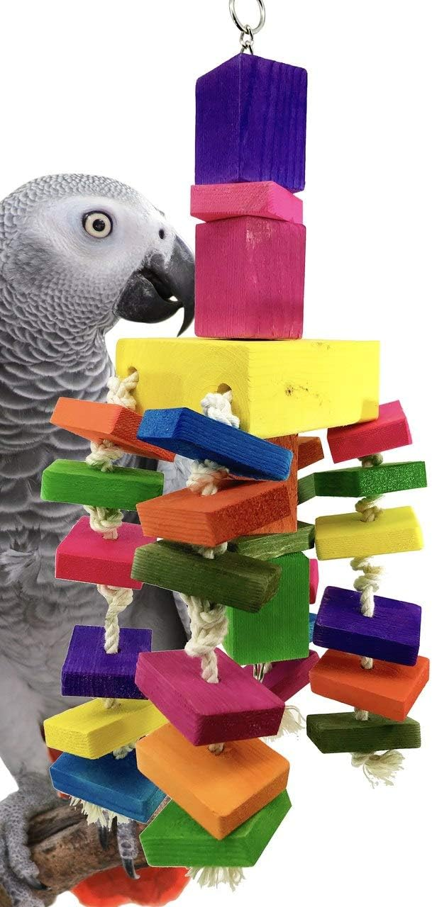 Large Bird Toy for Big Parrots 1001 – Big Cubic Chewer 14″