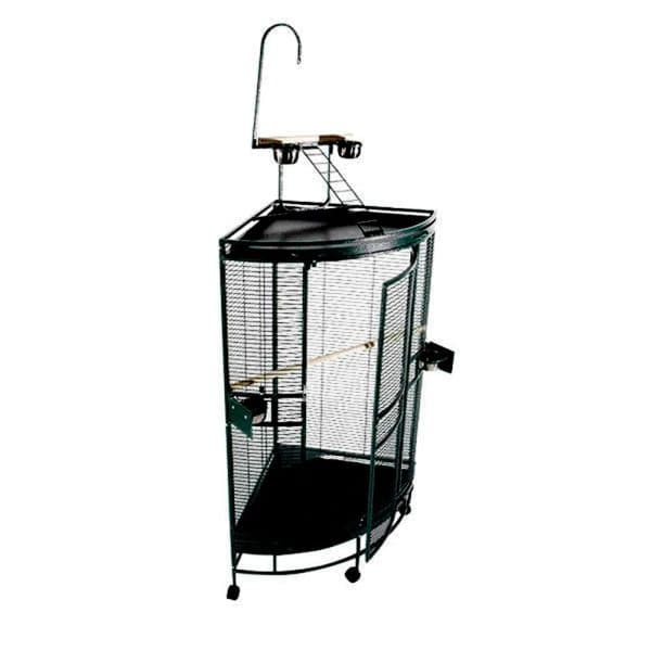 Corner Bird Cage for Smaller Birds by AE CC2525 Black