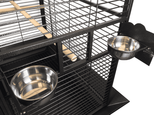 Corner Bird Cage for Large Parrots by AE CC4242 Black