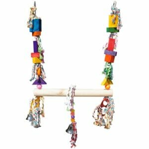 Large Rope and Wood Perch Swing K039 36″