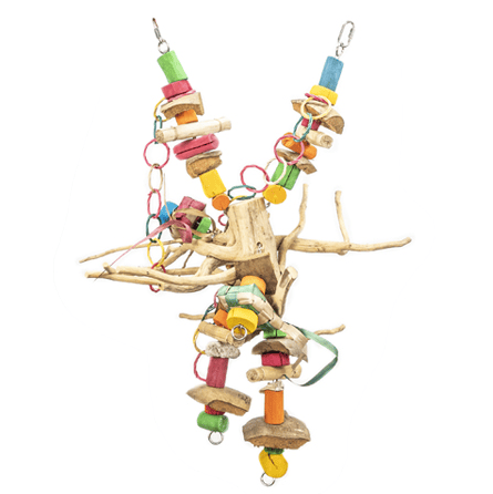 Swinging Root Wood Perch Java Parrot Swing K677SM – Small