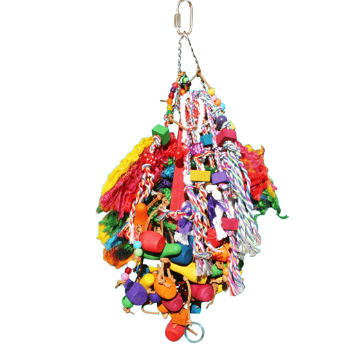 Block and Sisal Rope Cascade XLarge Bird Toy K110