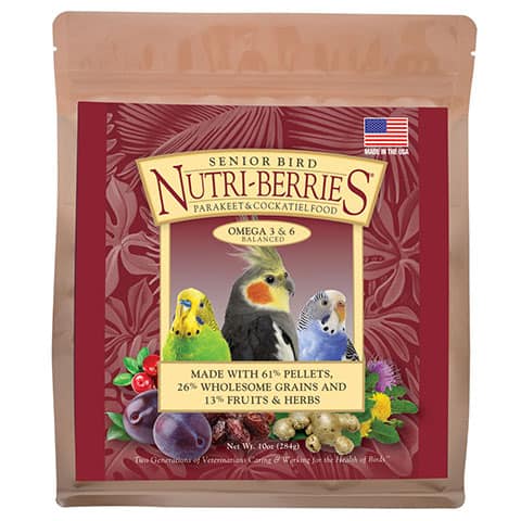 Lafebers Senior Bird Nutri-berries Parakeet Cockatiel Non-GMO 3 lb