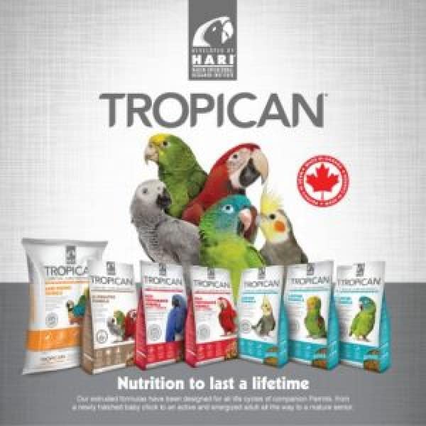 What Sizes Do the Tropican Parrot Food Pellets Come in?