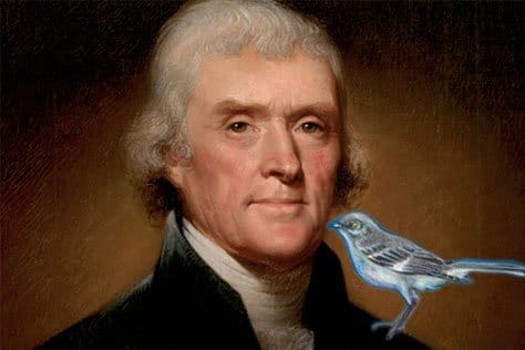 Thomas Jefferson thought of Mockingbirds as “superior beings in the form of a bird.”