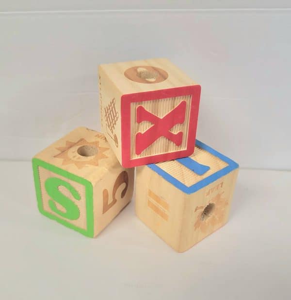 Wood ABC Blocks X-Large 3 pc Set