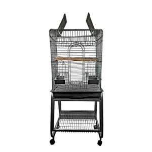 Flat Top Bird Cage for Smaller Birds by AE 702 Black