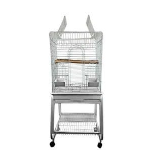Flat Top Bird Cage for Smaller Birds by AE 702 White