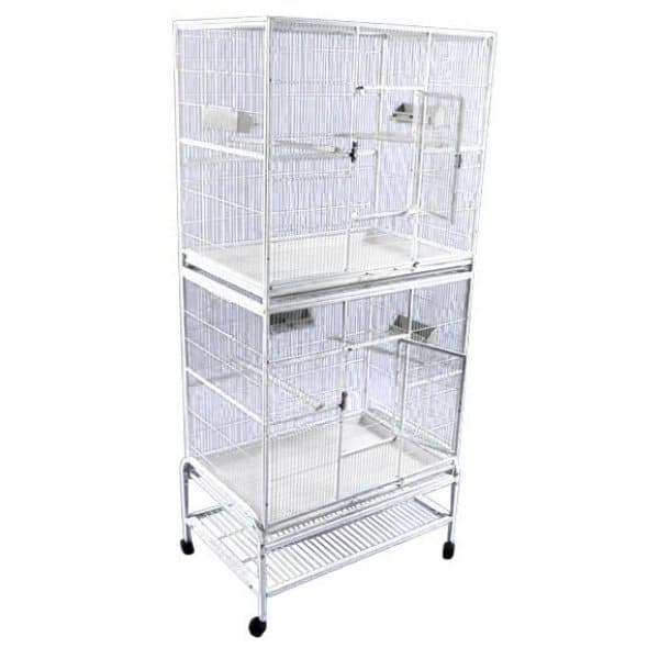 Breeder Bird Cage Double Stack Space Saver by AE 13221-2 White