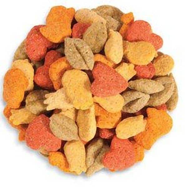 close up of higgins intine natural bird food pellets