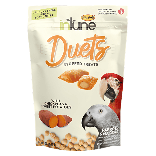 Higgins Intune DUETS Chick Peas Sweet Potatoes Parrot Treat Large 3 oz