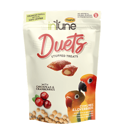 Higgins Versele-Laga Intune DUETS Chick Peas Apples Parrot Treat Small 3 oz