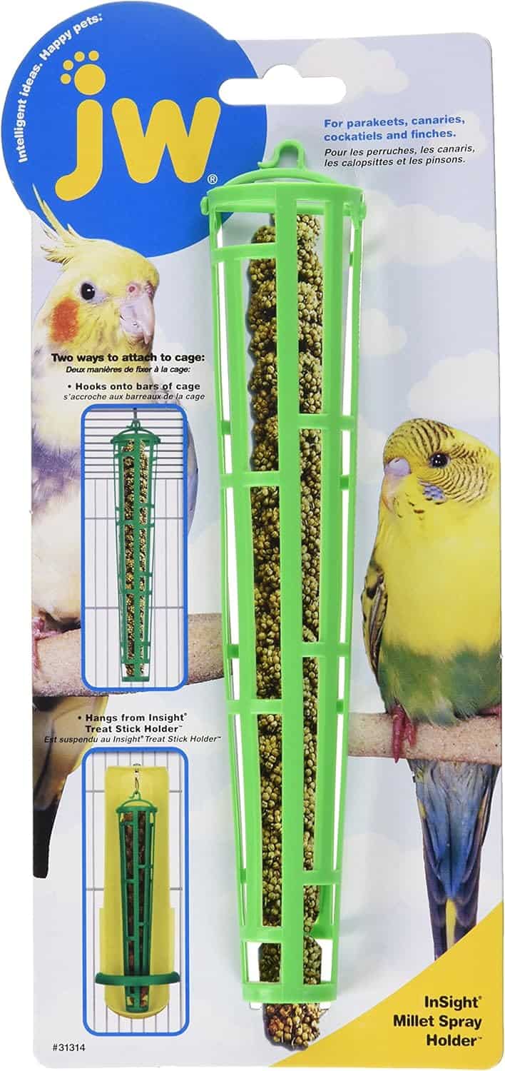 JW Pet Millet Holder Holds Spray Millet or Leafy Greens