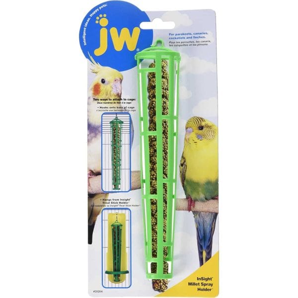 JW Pet Millet Holder Holds Spray Millet or Leafy Greens