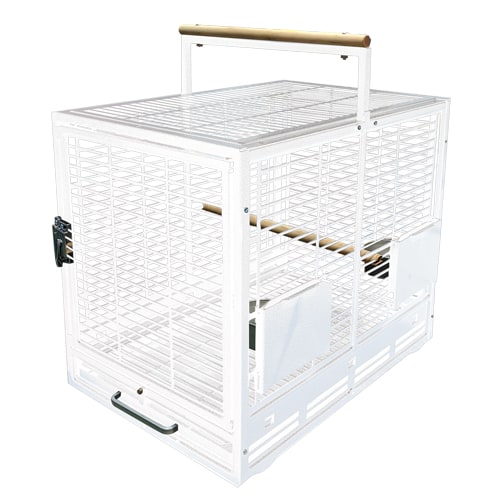 Powder Coated Travel Carrier by King’s Cages ~ White