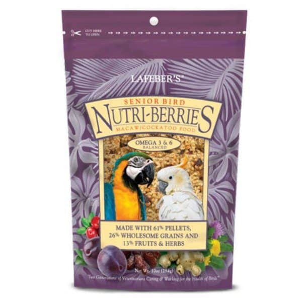 Lafebers Senior Bird Nutri-berries Macaw Cockatoo Non-GMO 10 oz