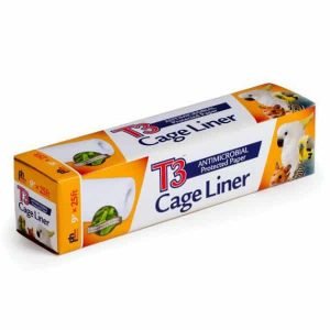 T3 Bird Cage Liner Paper by Prevue 18015 9″ x 25′ Long