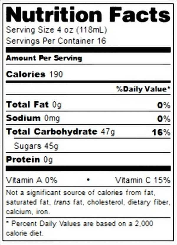 nutritional fact sheet strawberry smoothie